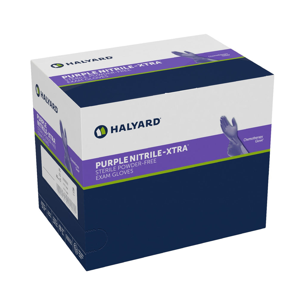Purple Nitrile-Xtra™ Nitrile Extended Cuff Length Exam Glove, Extra Large 14263