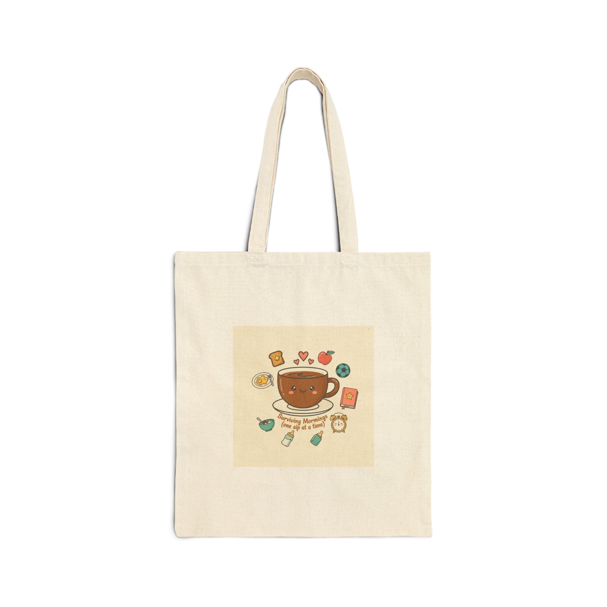 coffee & kids morning chaos Tote | Parenting Morning Humor, mom life tote