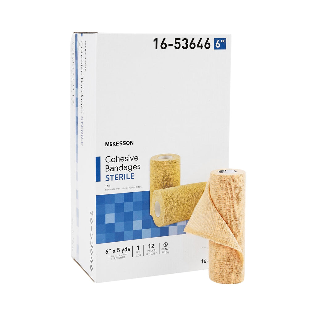 McKesson Self-adherent Closure Cohesive Bandage, 6 Inch x 5 Yard 16-53646