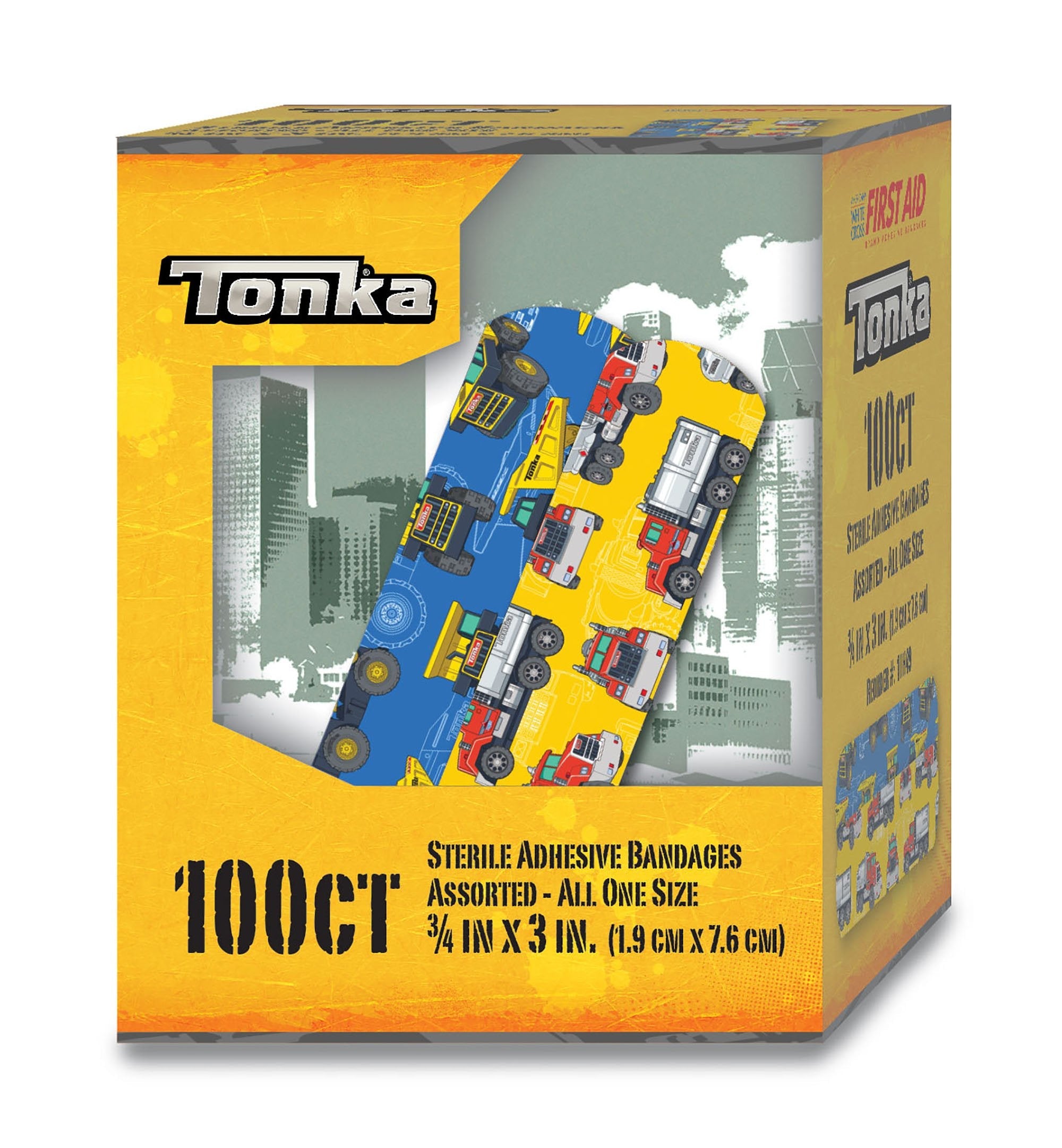 American® White Cross Stat Strip® Tonka Design Adhesive Strip,¾ x 3 Inch 10849