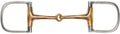 Showman Stainless Steel d-ring style bit with 3" D cheek. Copper 5" broken mouth piece