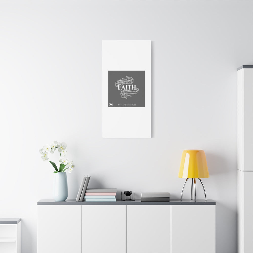 handwritten faith ribbon Canvas | sketch aesthetic, doodle design