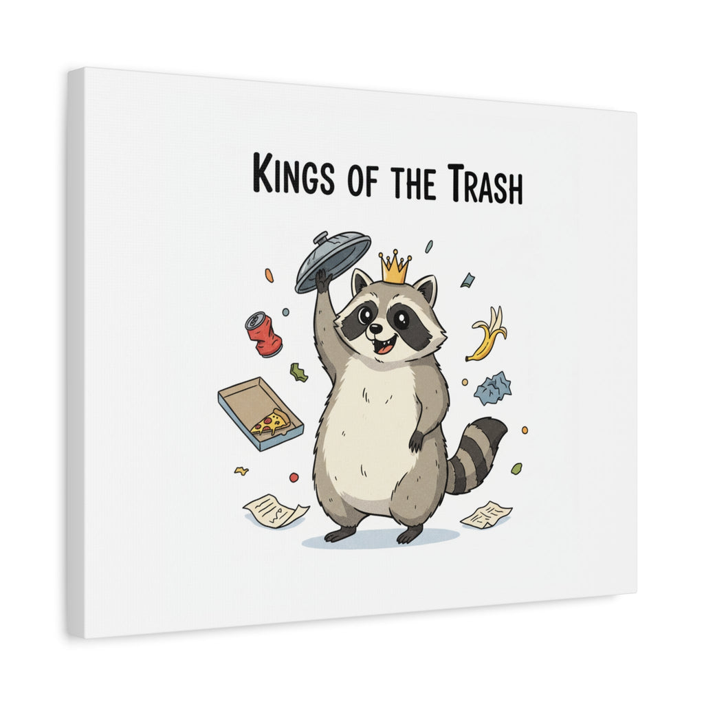 Kings of the Trash Canvas, Raccoon Doodle | Trash Panda, Goofy Critter Art