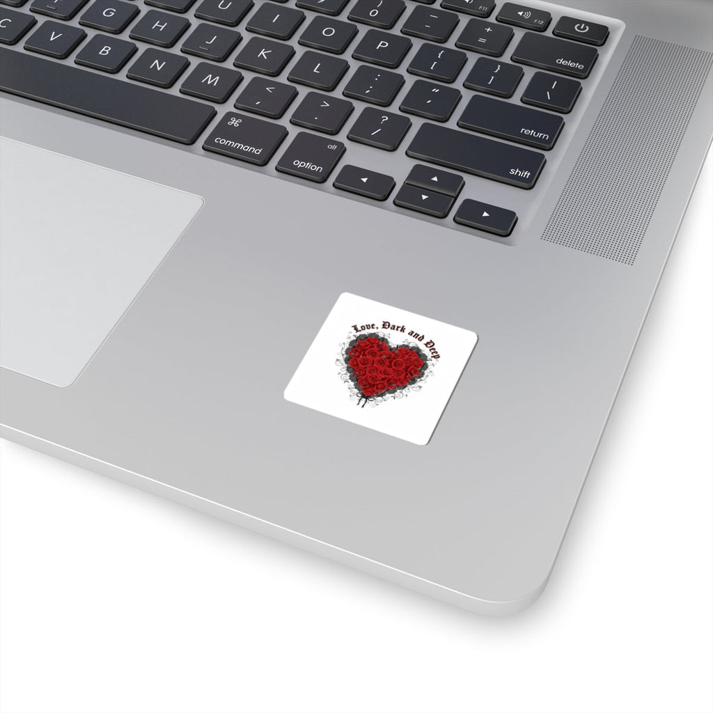Love Dark and Deep Heart Sticker | gothic romance, 80s nostalgia