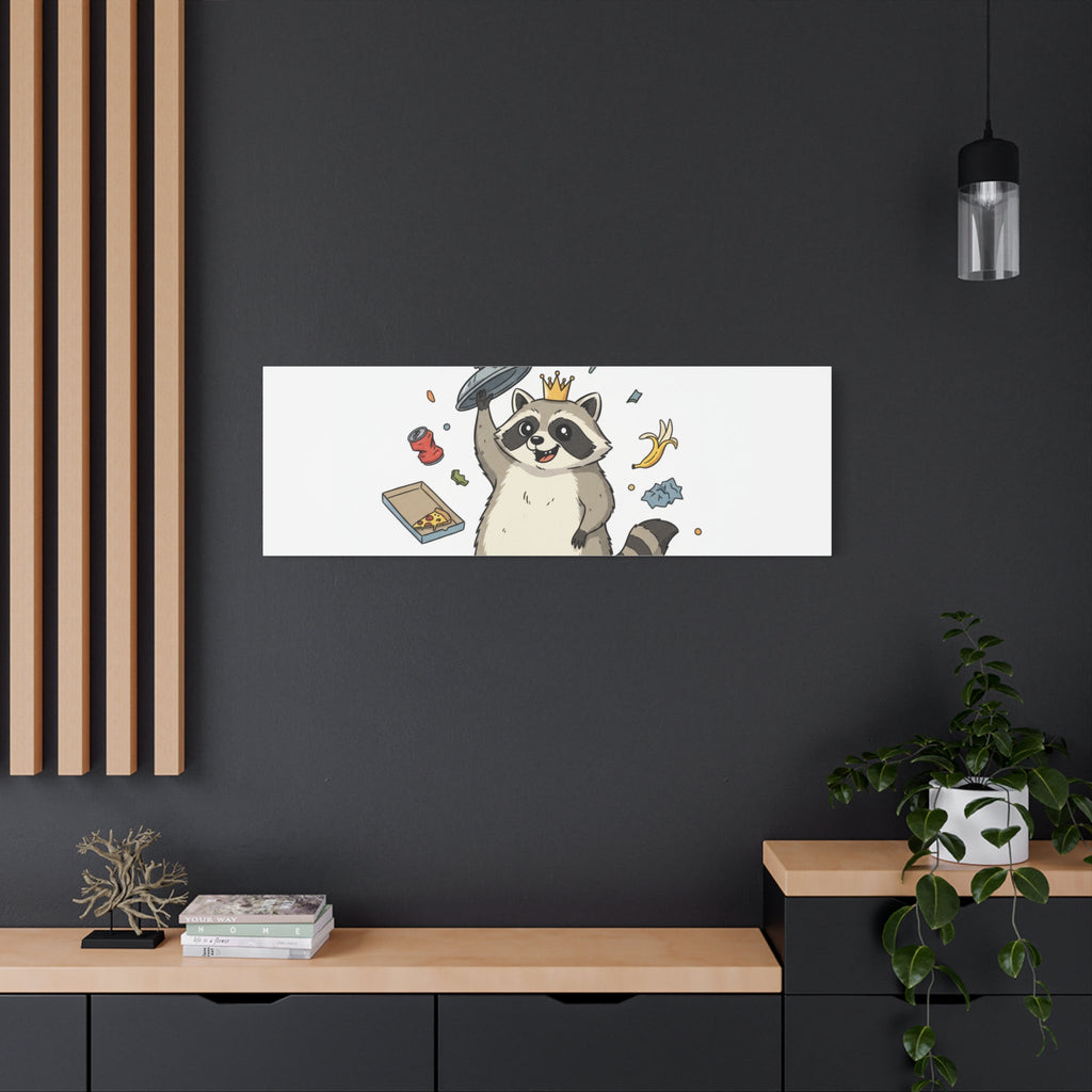 Kings of the Trash Canvas, Raccoon Doodle | Trash Panda, Goofy Critter Art