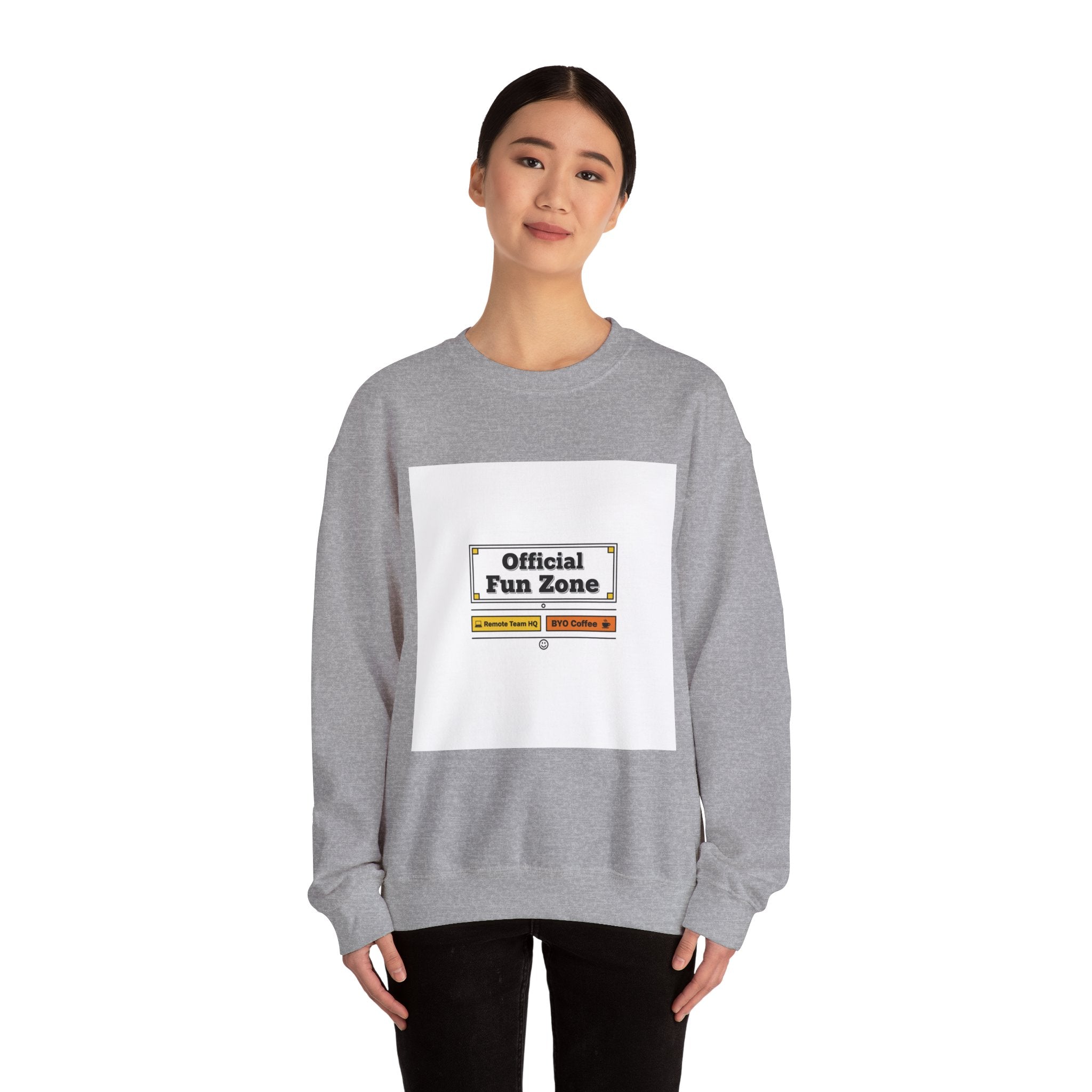 Official Fun Zone Sweatshirt | Office Sign Parody, Workplace Humor