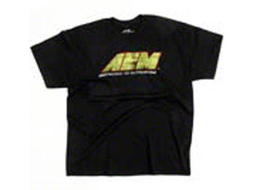 AEM Electronics T-SHIRT; AEM LOGO DISTRESSED, BLACK - XXL 0DTTZ