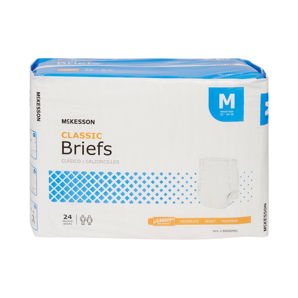 McKesson Classic Light Absorbency Incontinence Brief, Medium BRBRMD