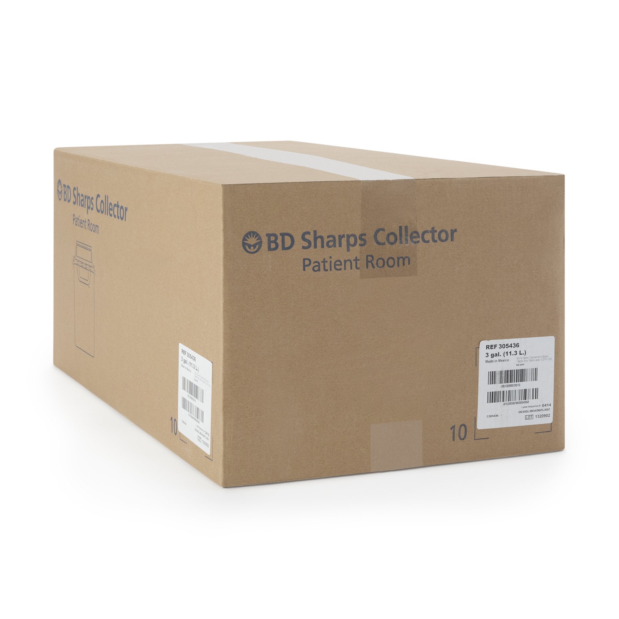 BD Multi-purpose Sharps Container, 16-3/5 x 10-7/10 x 6 Inch 305436