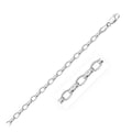 4.6mm 14k White Gold Oval Rolo Bracelet - PhishStones Products