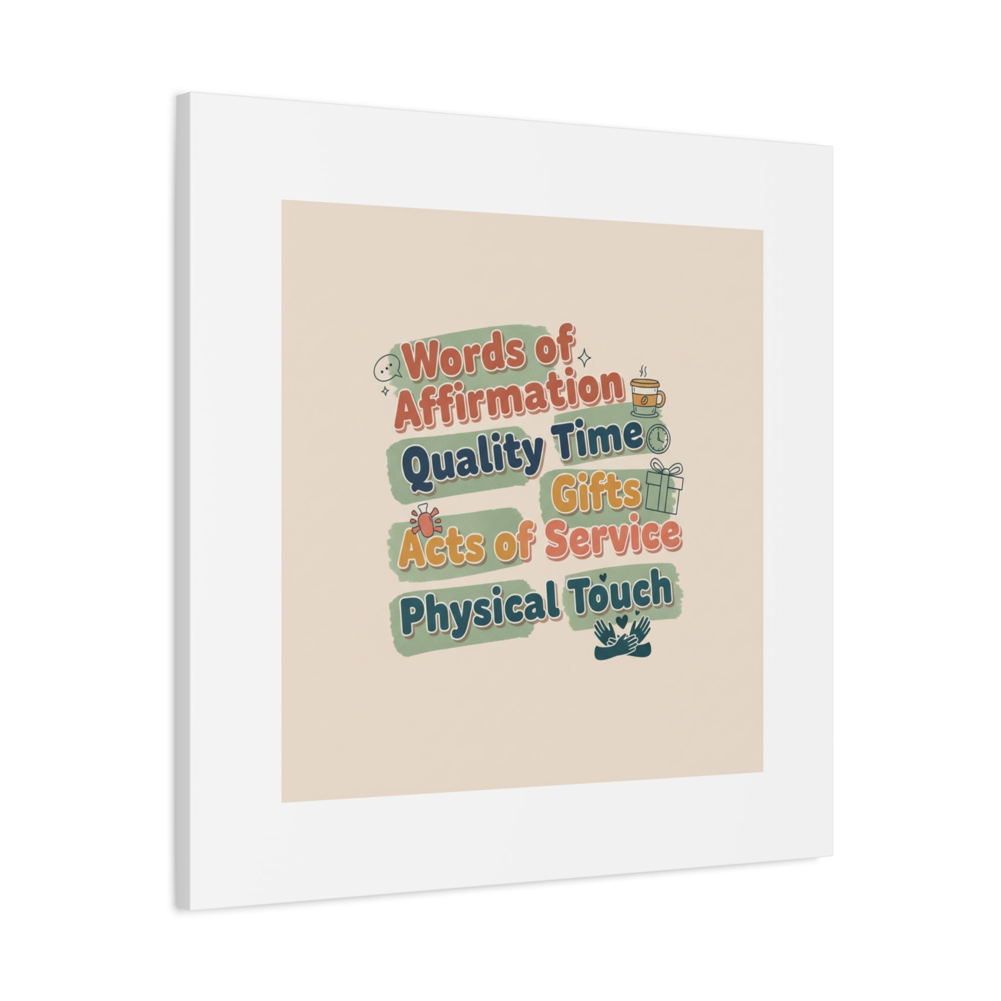 Love Languages List Matte Canvas Wall Art | love language meme, relationship humor
