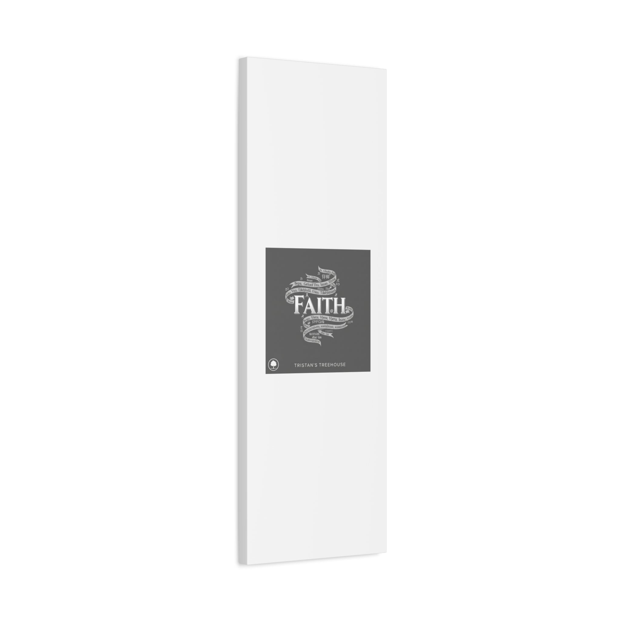 handwritten faith ribbon Canvas | sketch aesthetic, doodle design