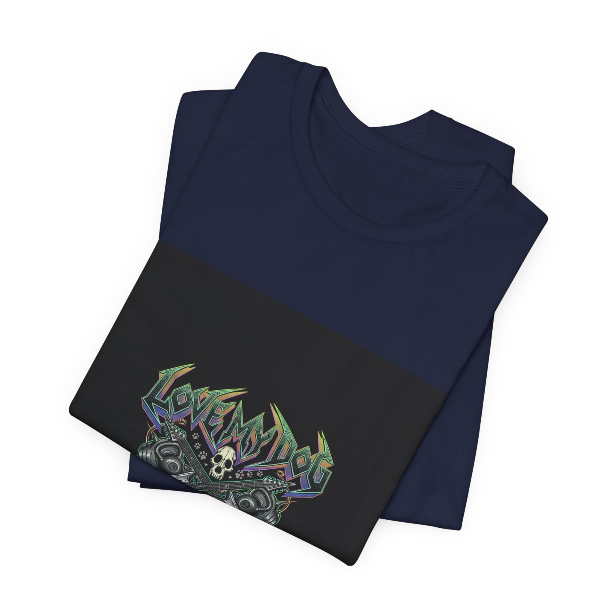 Love My Dog T-Shirt | Rock & Roll Dog Mom Dad Graphic Tee