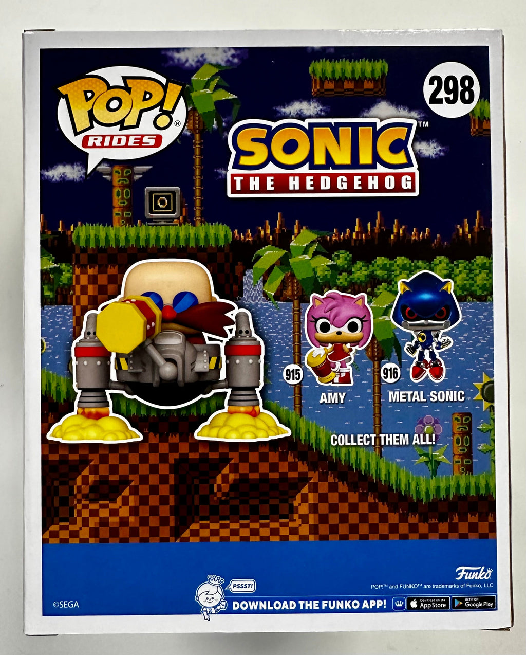Funko Pop! Rides Dr. Eggman #298 Sonic The Hedgehog 2023 Sega Games Villain