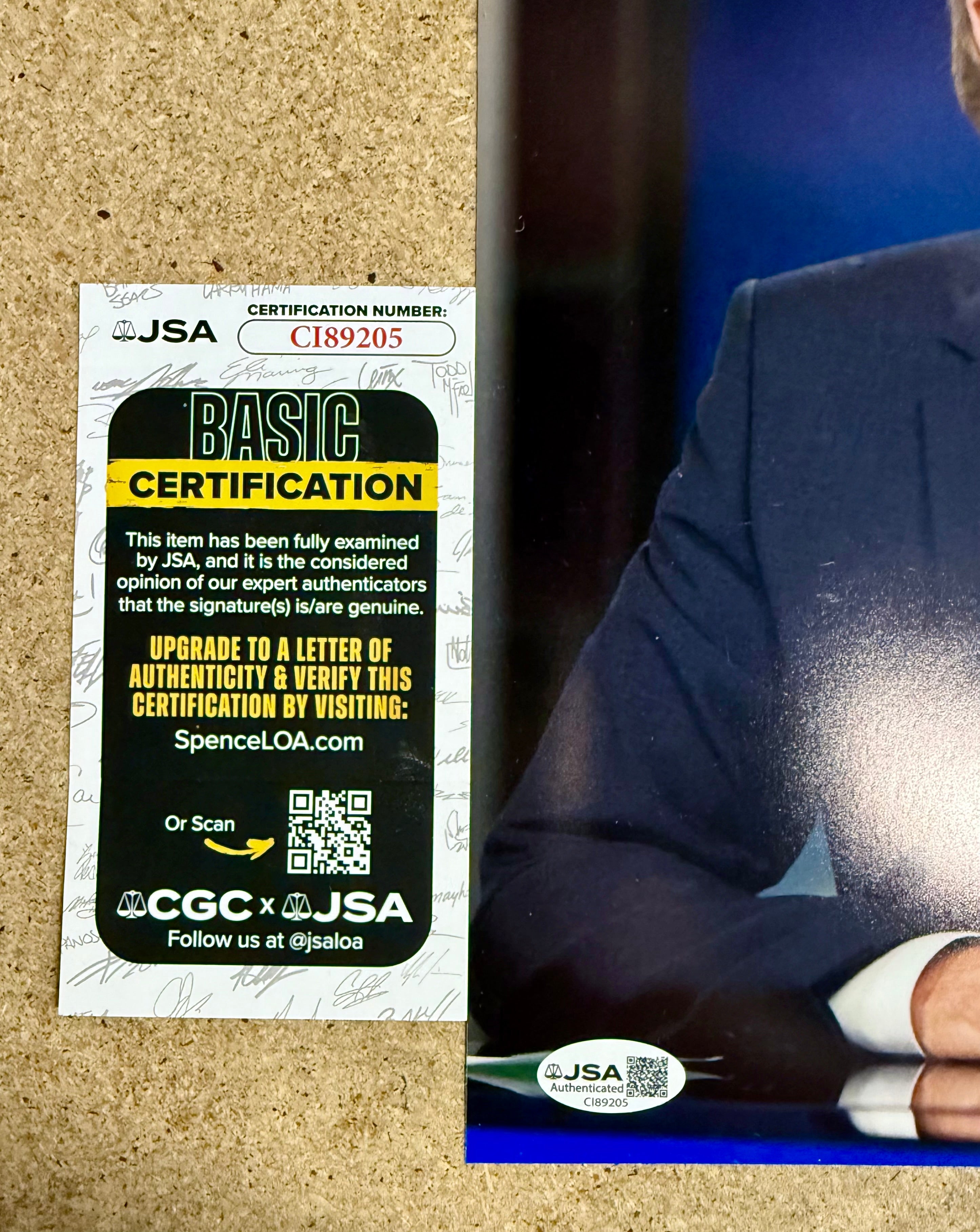 Jeff Daniels Signed HBO The Newsroom Will McAvoy 11X14 Photo With JSA COA