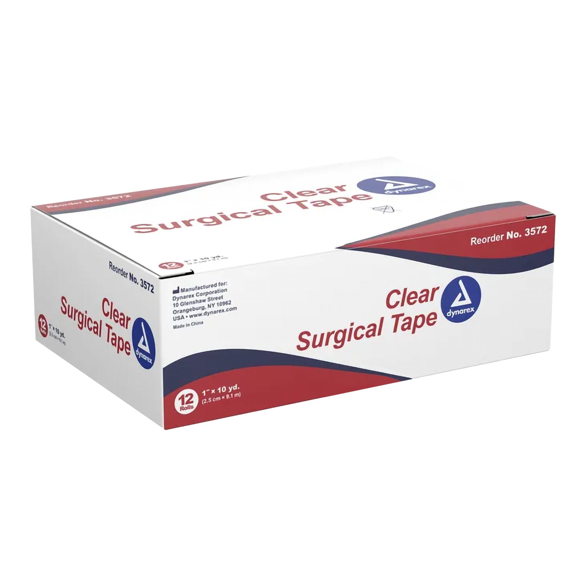 dynarex® Adhesive Medical Tape, 1 Inch x 10 Yard, Transparent 3572