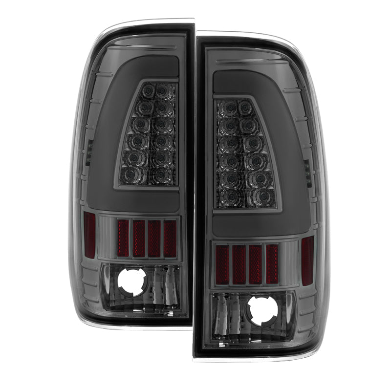 SPYDER xTune Ford F150 Styleside 97-03 Light Bar LED Tail Lights - Smoke ALT-ON-FF15097-LBLED-SM 5082107