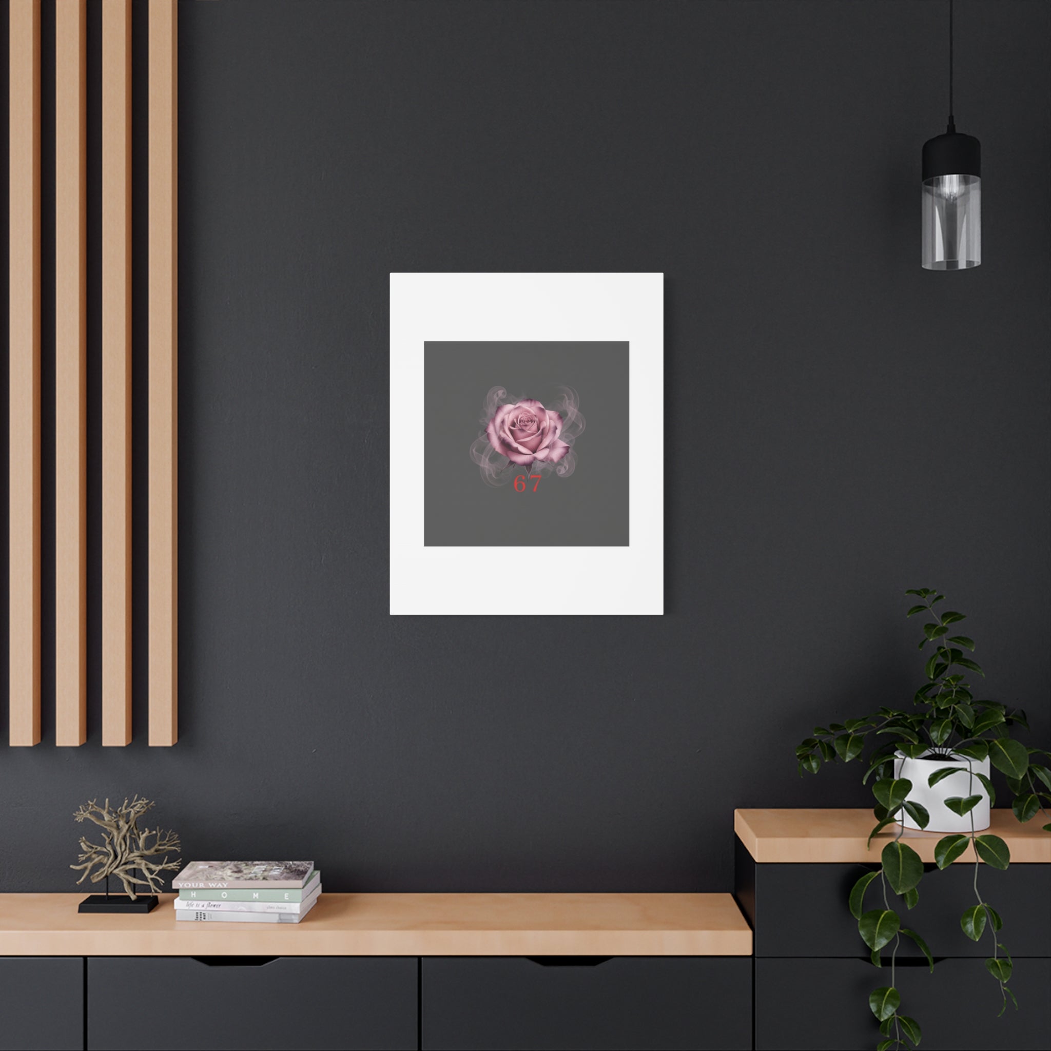 6 7 Valentine's Canvas | Viral Gothic Rose Wall Art | 6 7 Meaning Dark Romance