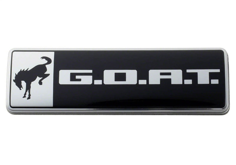 Ford Racing Bronco/Bronco Sport G.O.A.T. Badge - Black/Chrome M-1447-GOAT
