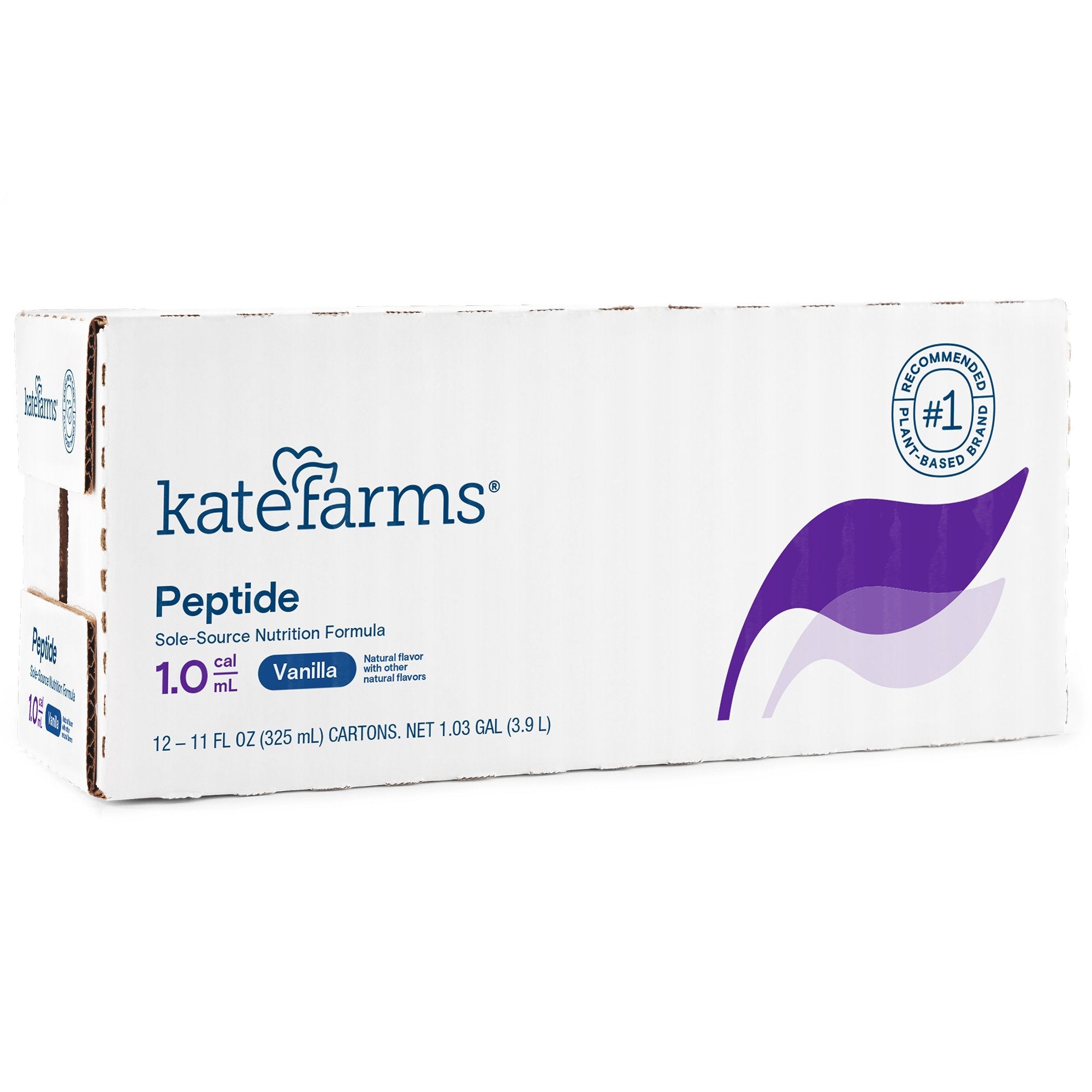 Kate Farms® Peptide 1.0 Vanilla Sole-Source Nutrition Formula, 11-ounce carton 811112030553
