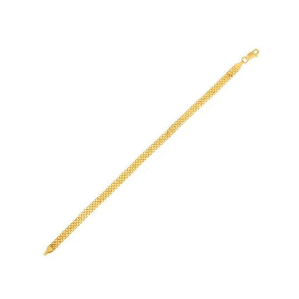 4.7mm 14k Yellow Gold Bismark Bracelet - PhishStones Products