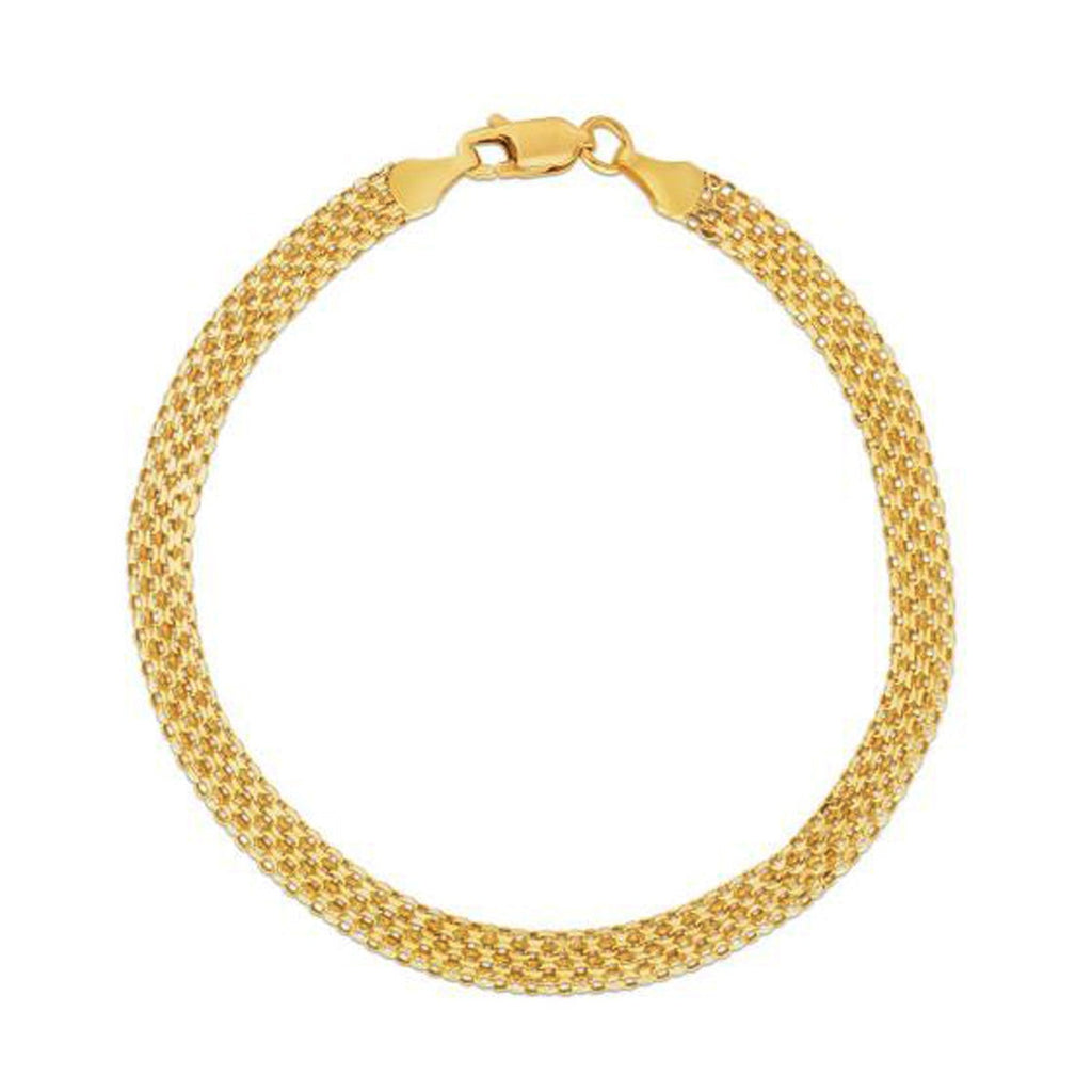 4.7mm 14k Yellow Gold Bismark Bracelet - PhishStones Products