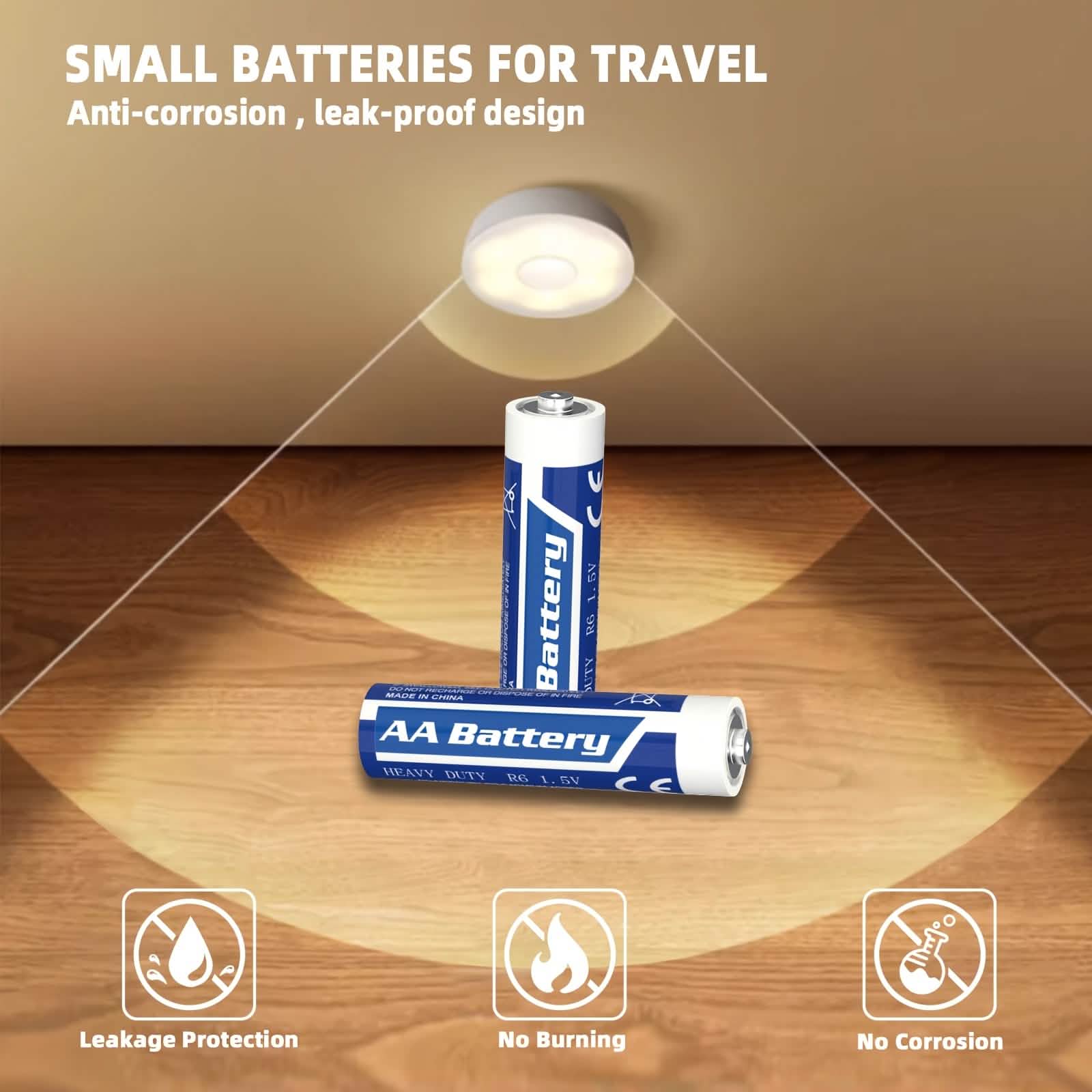 48 - Pack: AA + AAA Carbon Battery Combo – 1.5V, Non - Rechargeable - PhishStones Products