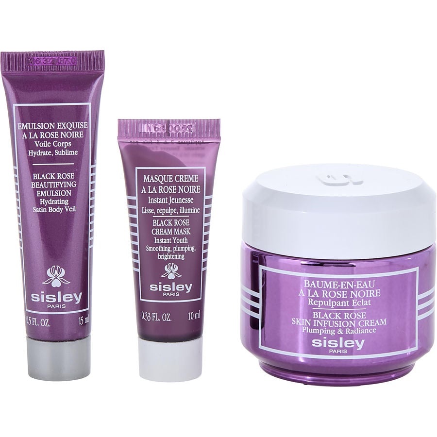 Black Rose Set: Black Rose Skin Infusion Cream 1.6oz + Black Rose Cream Mask 0.34oz + Black Rose Beautifying Emulsion 0.5oz --3pcs