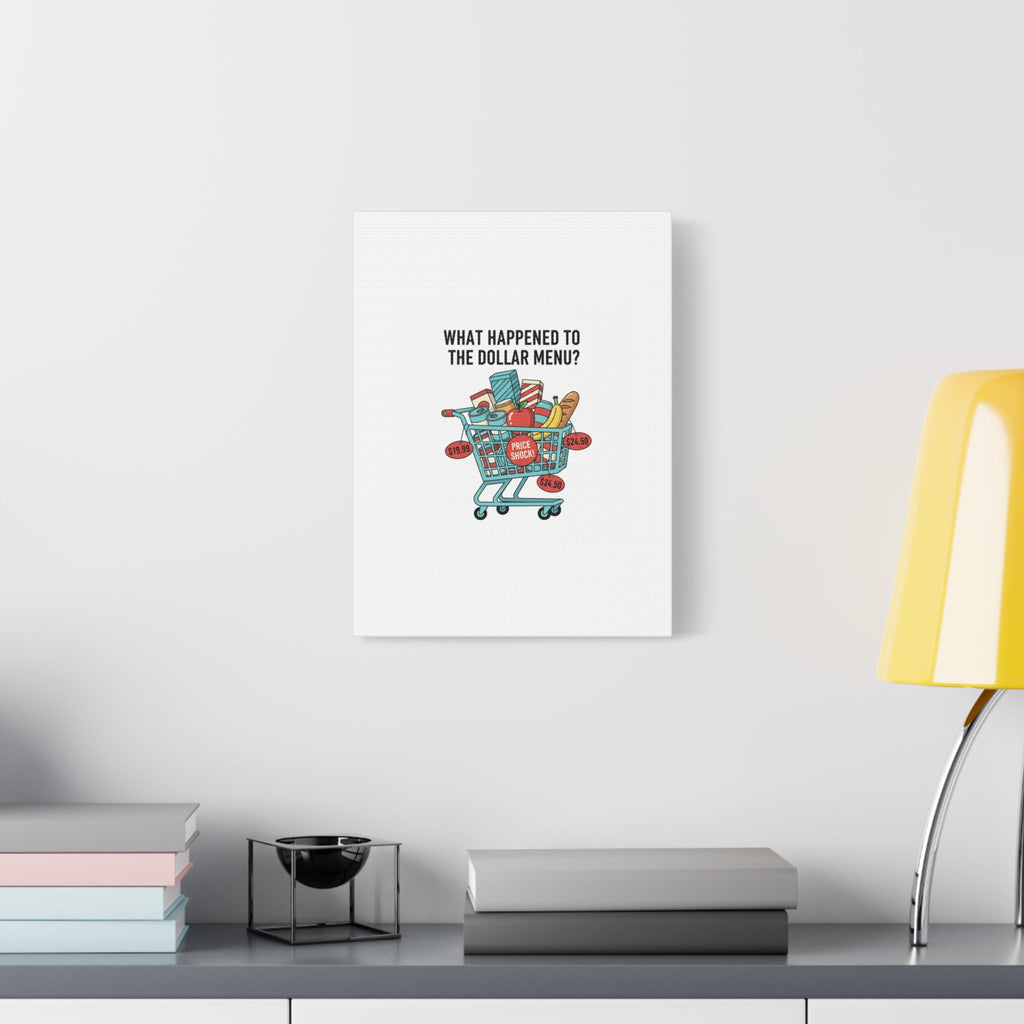 What Happened to the Dollar Menu? Canvas | Grocery Prices Meme, Price Shock Wall Art