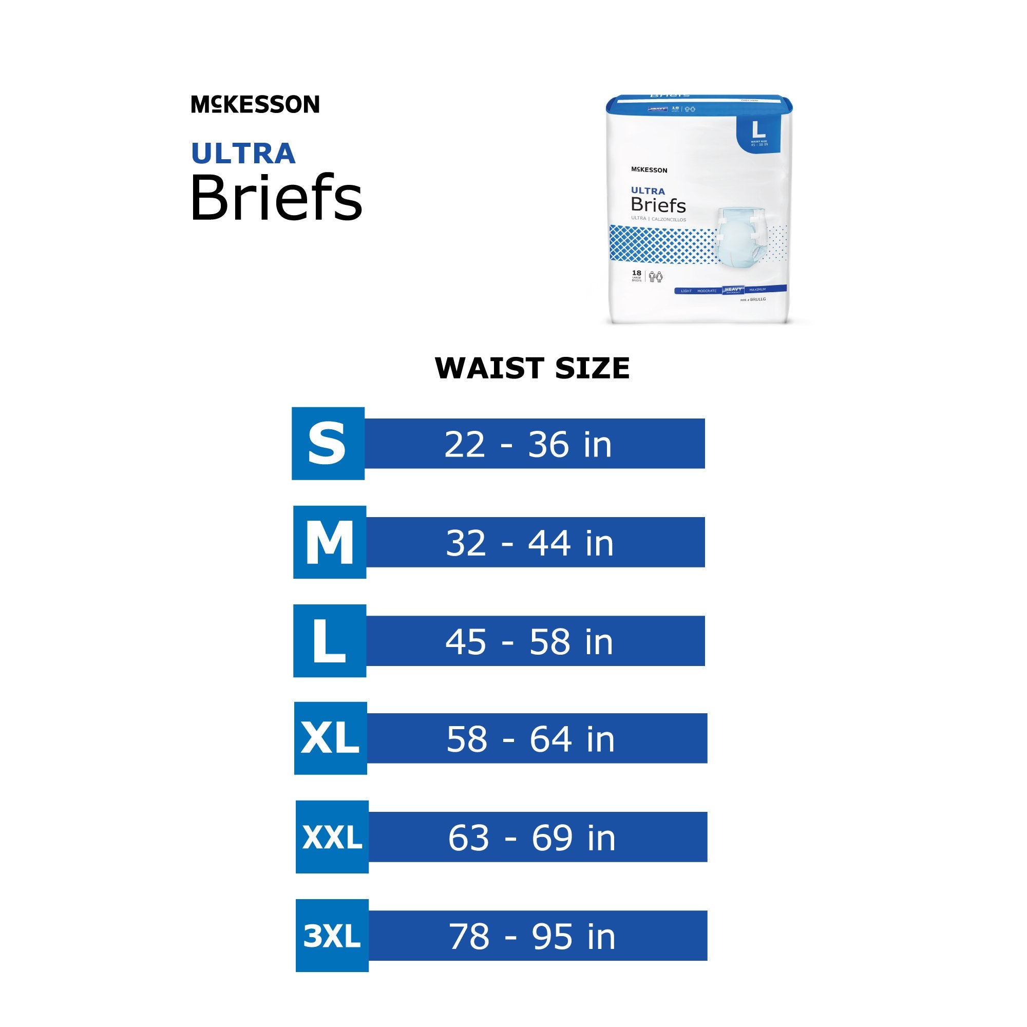 McKesson Ultra Heavy Absorbency Incontinence Brief, Large BRULLG