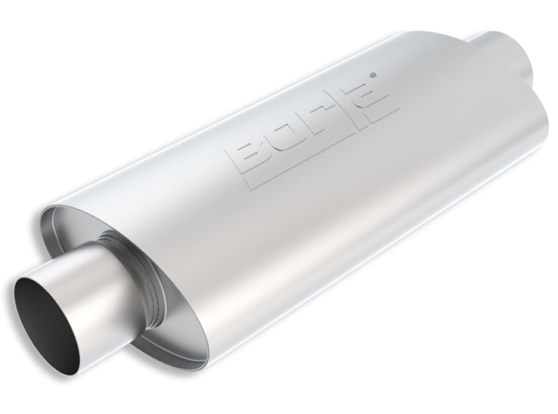 Borla XR-1 Racing Sportsman 4in Inlet/Outlet Center/Center Oval Muffler-4.5in Diameter x 12in Length 40947