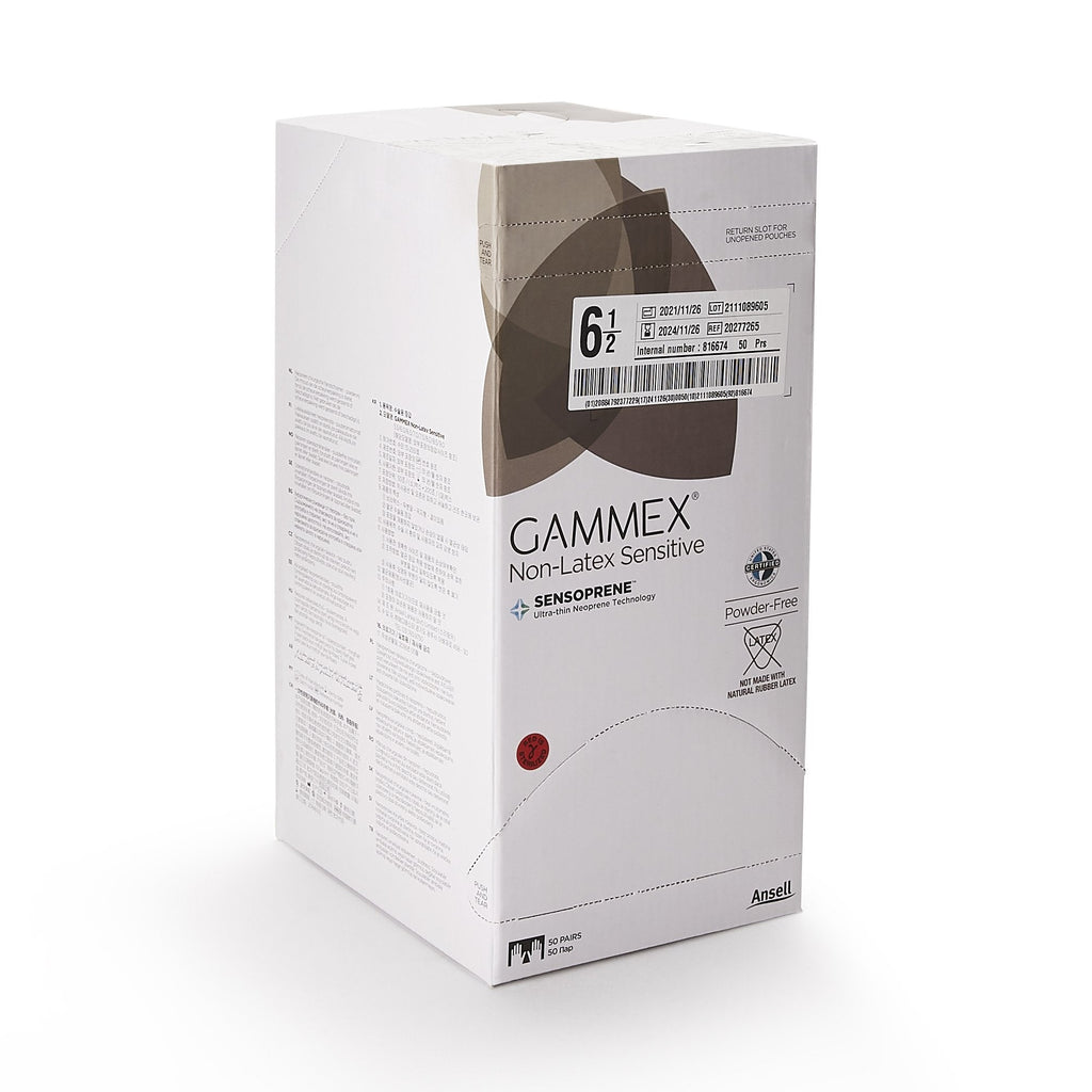 Gammex® Non-Latex Sensitive Polychloroprene Surgical Glove, Size 6.5, Cream 20277265