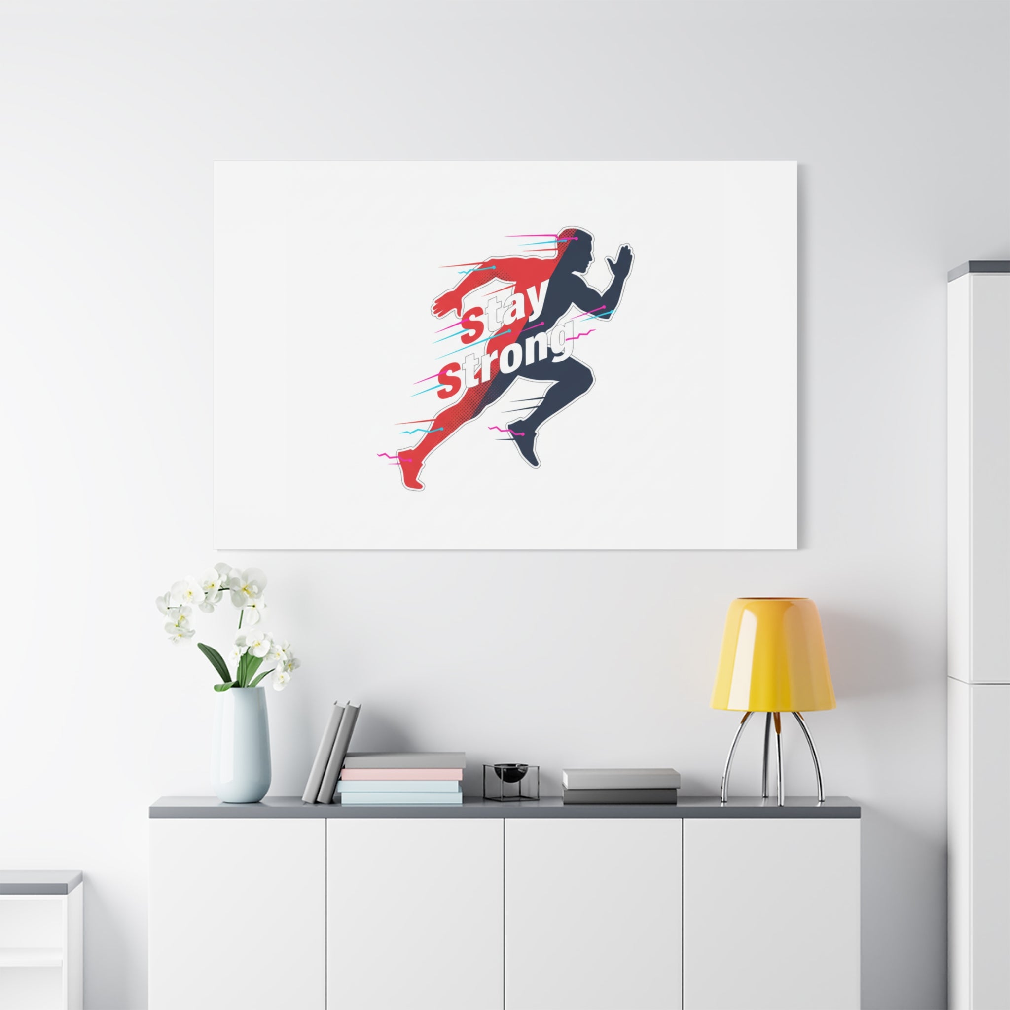 Stay Strong Runner Canvas | Fitness Motivation, Gym Wall Art