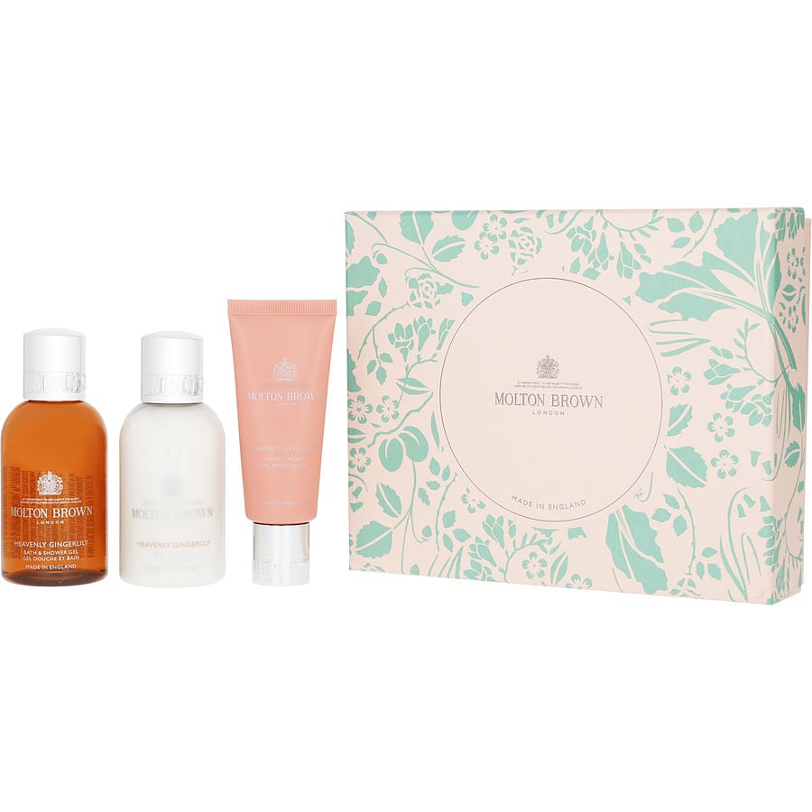 Heavenly Gingerlily Set: Bath & Shower Gel 3.4oz + Body Lotion 3.4oz + Hand Cream 1.3oz --3pcs
