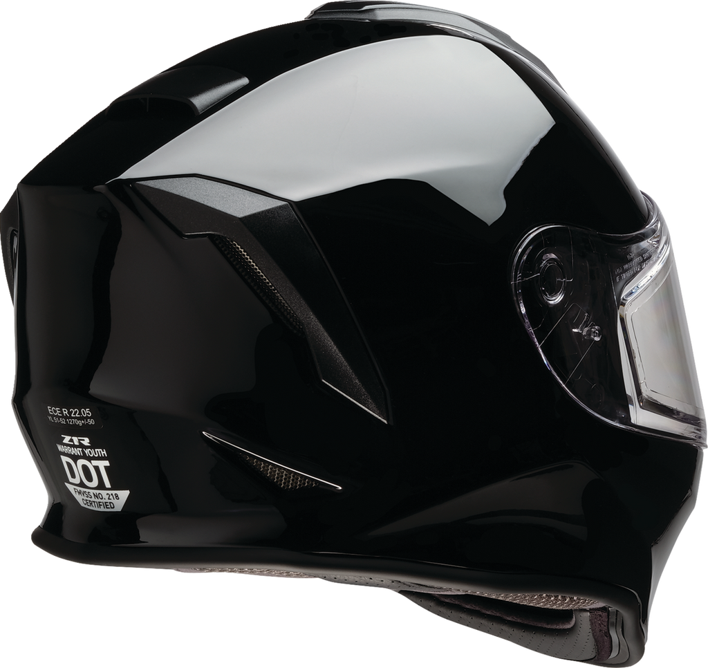 Z1R, Z1R Youth Warrant 2.0 Snow Helmet - Black, Medium (Part #0122-0142)