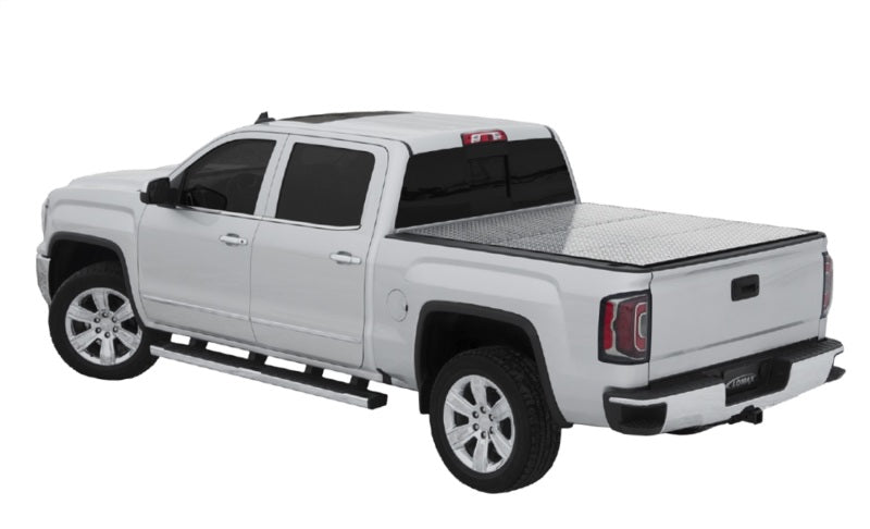Access LOMAX Pro Series Tri-Fold Cover 2020 Jeep Gladiator 5ft (w/ Trail Rail) Box Diamond Plate B0070029