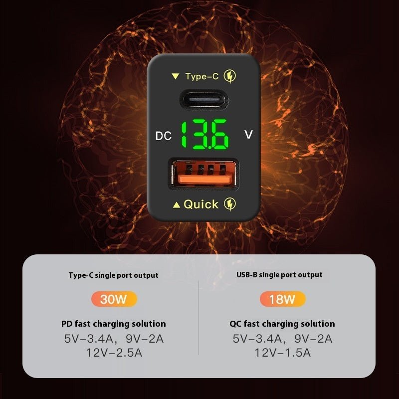 48W Fast Charge QC30 Car Modification Mobile Phone Charger - PhishStones Products