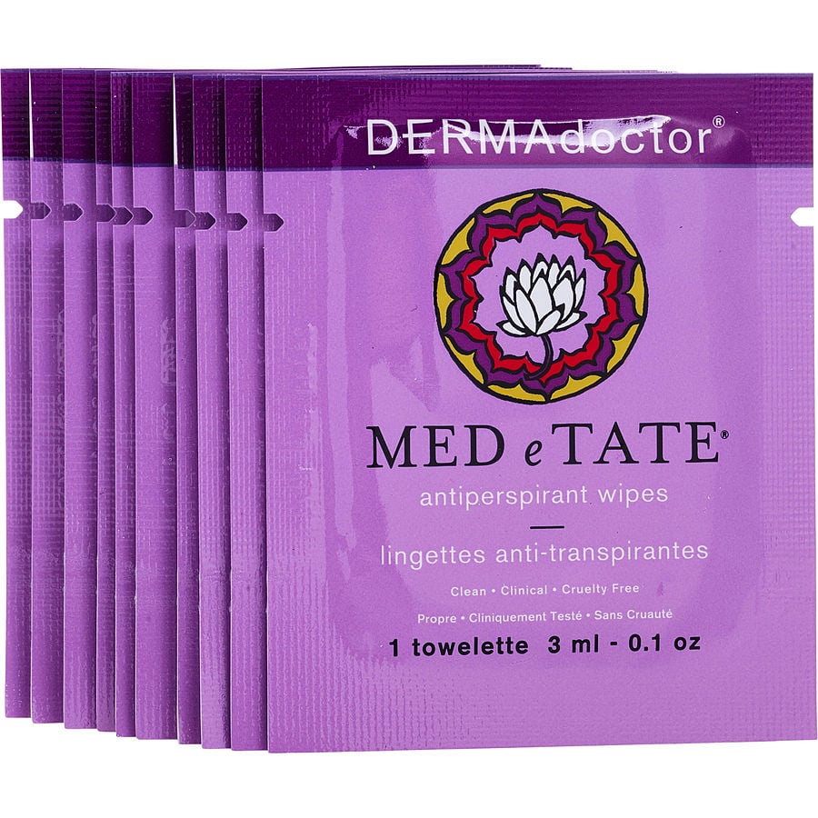 Medetate Antiperspirant Wipes (10 Count) --10x3ml/0.1oz