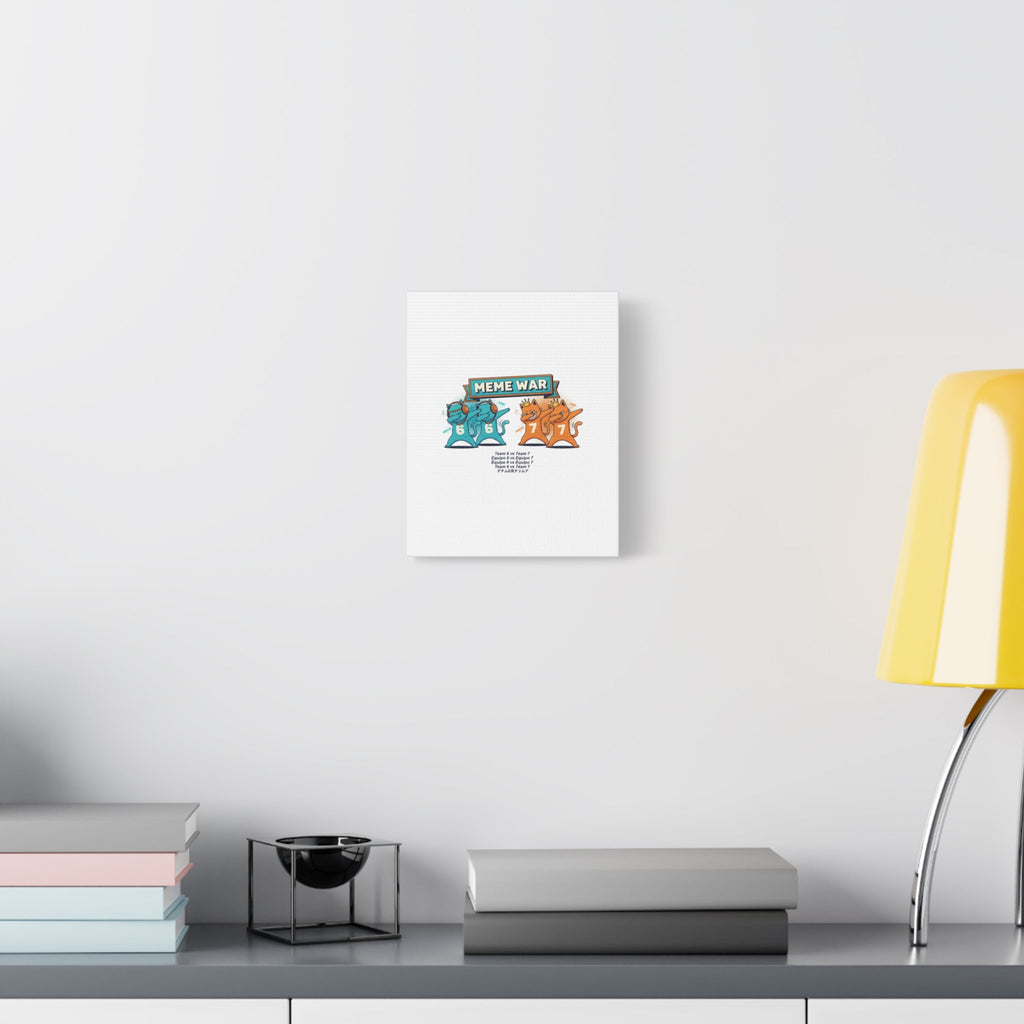 Meme War: Six vs. Seven Canvas Wall Art