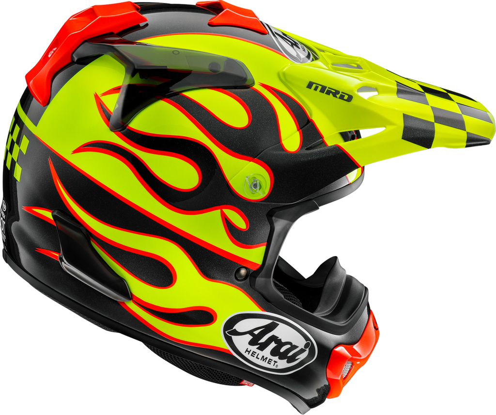 ARAI HELMETS, ARAI Helmets VX-Pro4 Flame Yellow Helmet - XS with Advanced Safety and Comfort Features