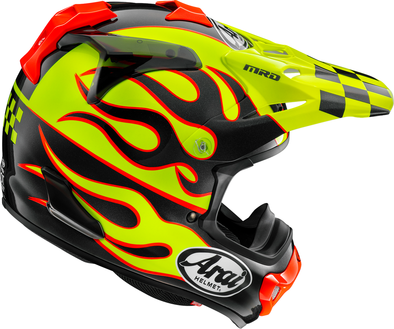 ARAI HELMETS, ARAI Helmets VX-Pro4 Flame Yellow Helmet - XS with Advanced Safety and Comfort Features