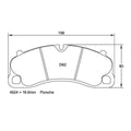 Pagid Porsche 991/992 GT3 / Cayman GT4 Front Brake Pads - RS-29 Race Compound - U-4924