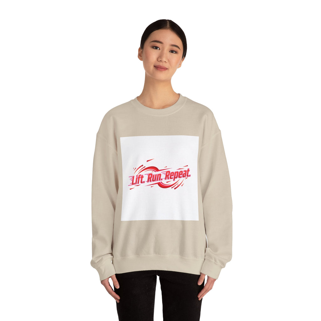 Lift. Run. Repeat. Sweatshirt | Fitness Shirt, Gym Motivation Activewear
