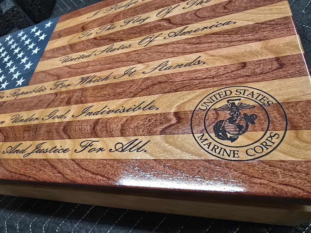 Small Handcrafted Cherry Hardwood Concealment Box – Made by U.S. Veterans