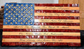 Hand Chiseled Rustic Wooden American Flag | American Grains | Handmade in the USA