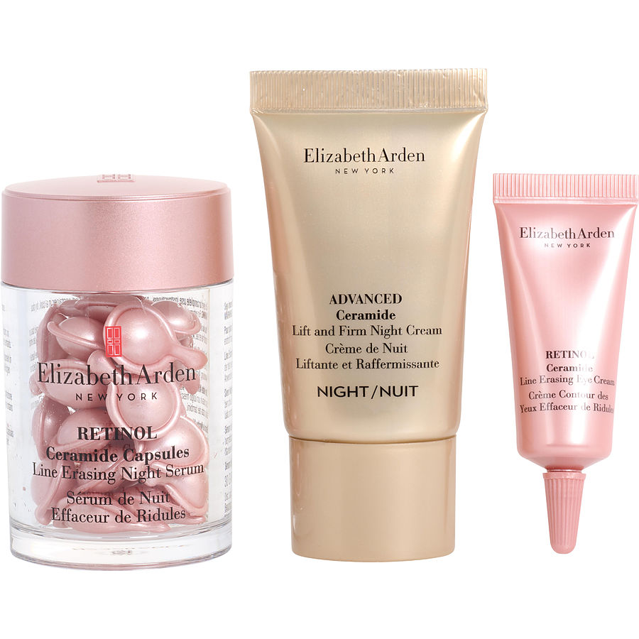 Retinol Ceramide Capsules Set: Line Erasing Night Serum 30pcs +retinol Ceramide Line Erasing Eye Cream 5ml + Advanced Ceramide Lift And Firm Night Cream 15ml --3pcs
