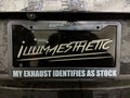 MY EXHAUST IDENTIFIES AS STOCK plate frame