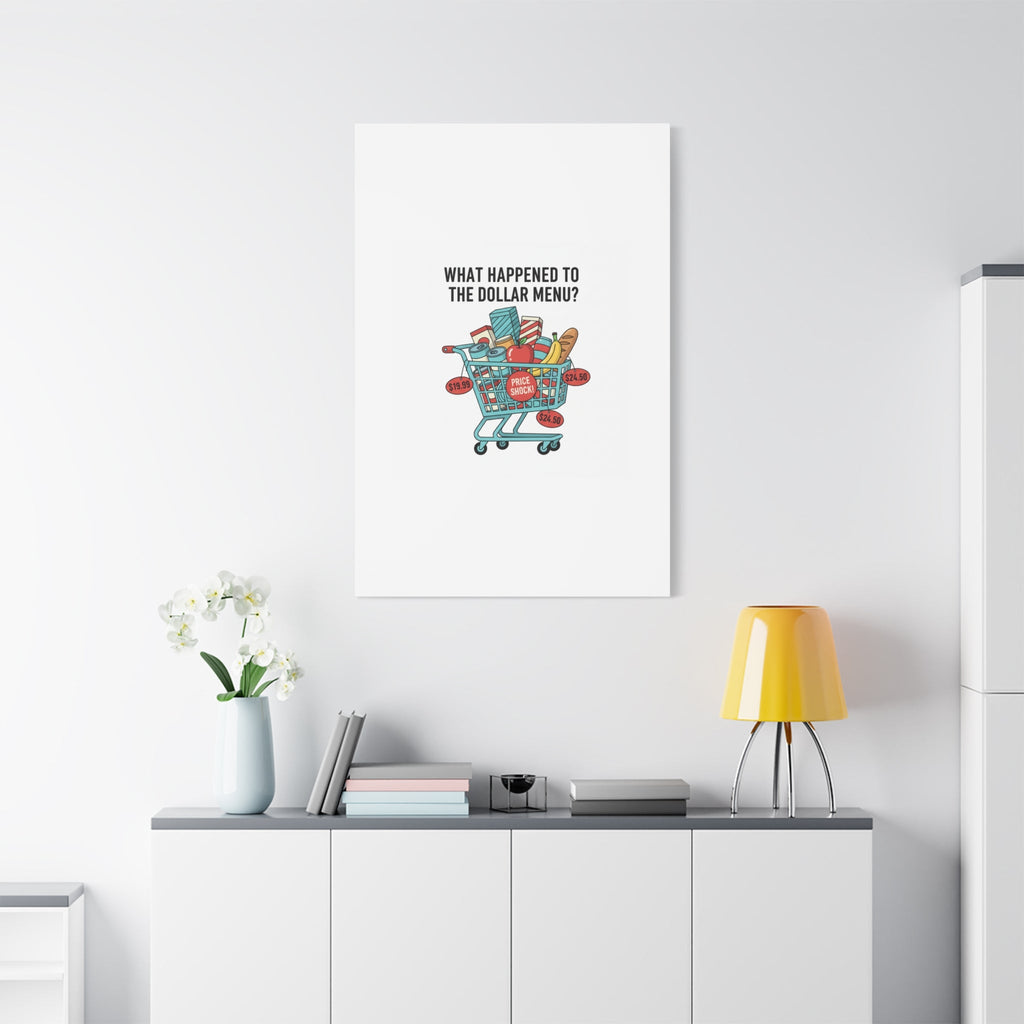 What Happened to the Dollar Menu? Canvas | Grocery Prices Meme, Price Shock Wall Art