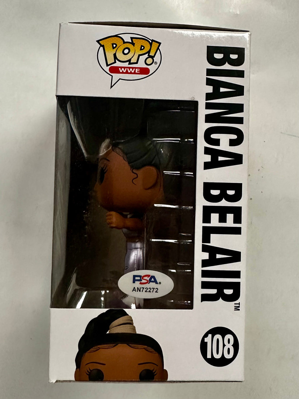 Bianca Belair Signed WWE Women Wrestling EST Funko Pop! #108 With PSA COA