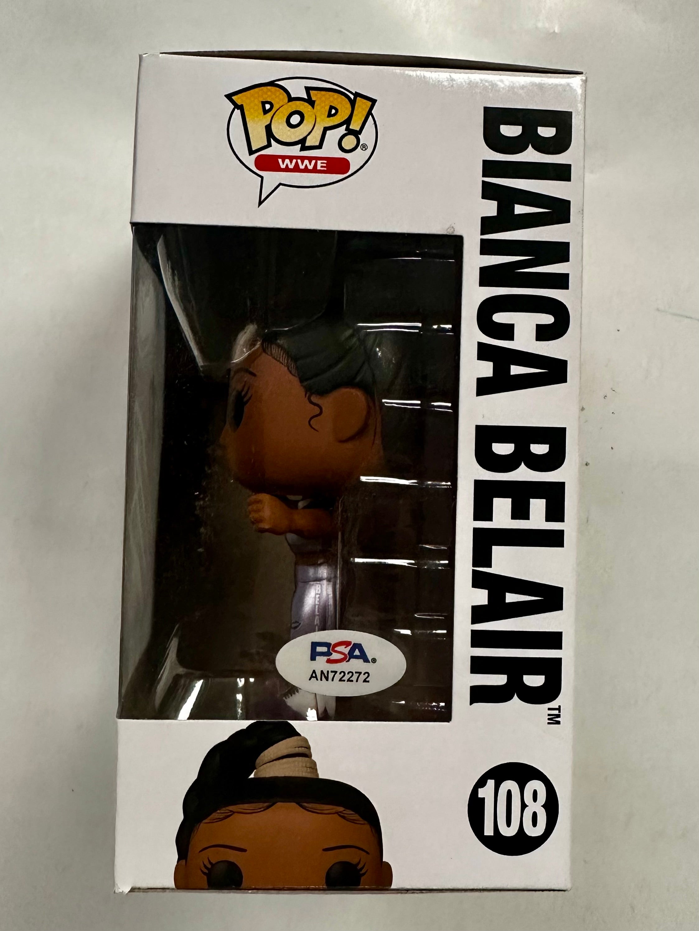 Bianca Belair Signed WWE Women Wrestling EST Funko Pop! #108 With PSA COA